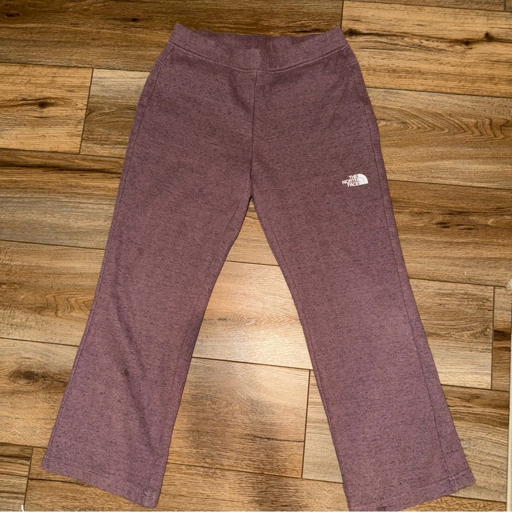 $60 The North Face Girls XL 14/16 Cozy Dream Fleece Wide Leg Pants mauve purple
